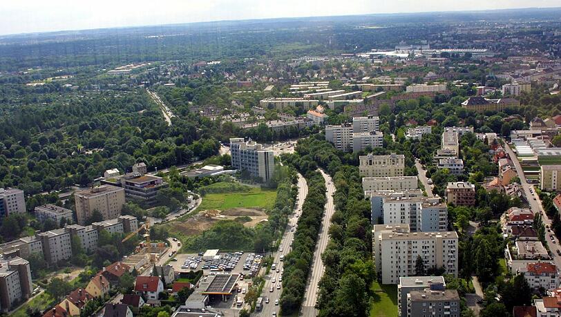 Seit 100 Jahren gehört das zu München: Luftblick auf einen Teil von Moosach. Seit 100 Jahren gehört das zu München: Luftblick auf einen Teil von Moosach.