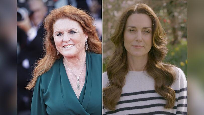 Sarah Ferguson (li.) "bewundert" Kate "für die Art und Weise, wie sie öffentlich über ihre Diagnose gesprochen hat".