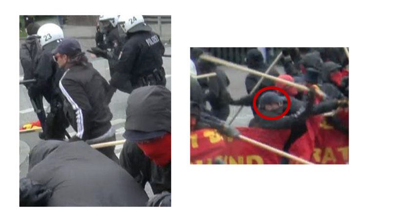 Schläger und Randalierer, die bei der "G20 not Welcome"-Demo in Zusammenstößemit der Polizei verwickelt waren.