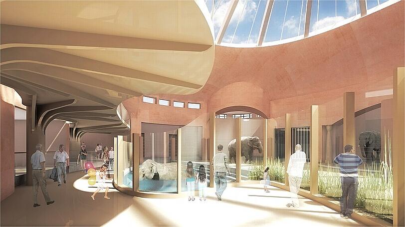 Hell und luftig wird das neue Elefantenhaus.