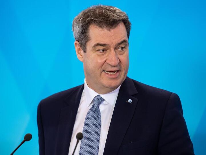 Markus Söder (CSU), Ministerpräsident von Bayern, nimmt in der bayerischen Staatskanzlei an einer Pressekonferenz teil. Foto: Sven Hoppe/dpa