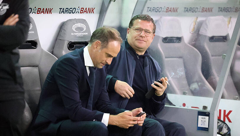 Oliver Mintzlaff (li.) und Max Eberl in  ihrer gemeinsamen Zeit bei RB Leipzig.