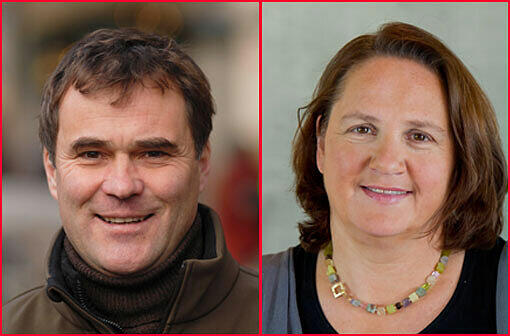 Grünen-Stadtrat Boris Schwartz und seine Ehefrau, die bayerische Grünen-Vorsitzende Theresa Schopper.