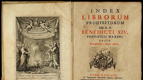 Der Index Librorum Prohibitorum, auch Index Romanus: eine Liste jener Bücher, die Katholiken früher nicht lesen durften.