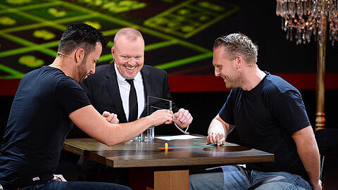 Michael Wendler unterlag auch bei den Geschicklichkeitsspielen meist