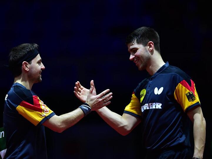 Haben das WM-Viertelfinale erreicht: Timo Boll (l) und Patrick Franziska.