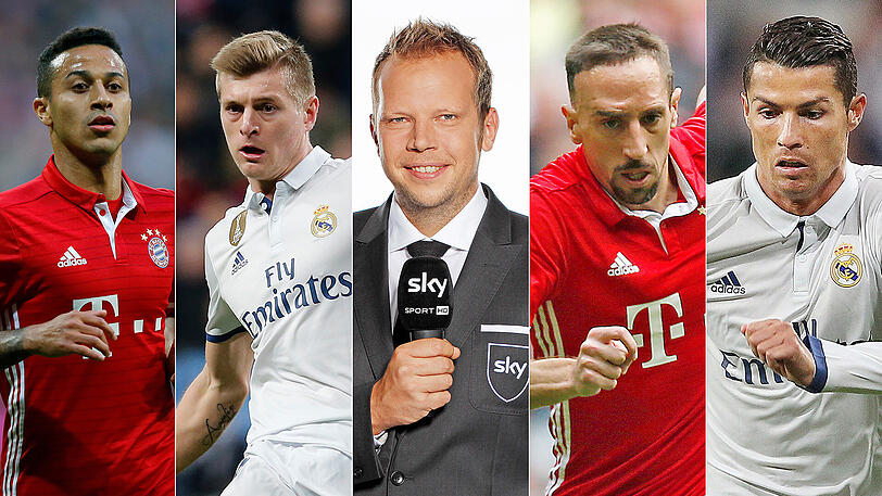 Wolff-Christoph Fuss, frisch dekoriert als "Bester Sportkommentator" mit dem Deutschen Sportjournalistenpreis 2017, nimmt die voraussichtliche Startelf des FC Bayern und Real Madrid unter die Lupe, vergleicht Position für Position.