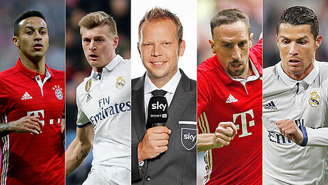 Wolff-Christoph Fuss, frisch dekoriert als "Bester Sportkommentator" mit dem Deutschen Sportjournalistenpreis 2017, nimmt die voraussichtliche Startelf des FC Bayern und Real Madrid unter die Lupe, vergleicht Position für Position.