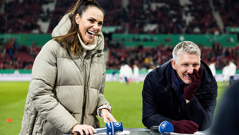 Nach Babypause wieder vereint vor der Kamera: Esther Sedlaczek und Bastian Schweinsteiger.