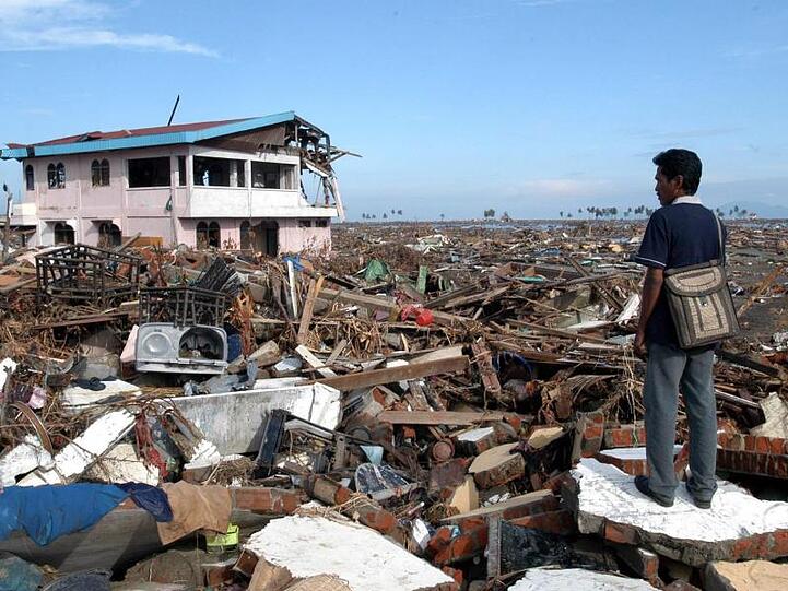 Verwüstetes Banda Aceh: Bei der furchtbaren Tsunami-Katastrophe von 2004 kamen am zweiten Weihnachtstag mehr als 230.000 Menschen ums Leben.