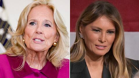 Die amtierende First Lady Jill Biden (li.) muss auf das traditionelle Treffen mit ihrer Nachfolgerin Melania Trump verzichten.