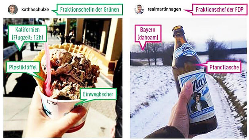 Katharina Schulze (links) macht nach dem harten Wahlkampf Urlaub in den USA, Martin Hagen (rechts) dahoam.