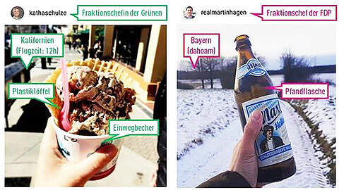 Katharina Schulze (links) macht nach dem harten Wahlkampf Urlaub in den USA, Martin Hagen (rechts) dahoam.