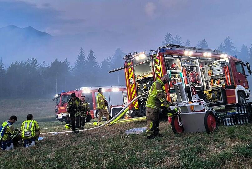 Die A8 befindet sich in der N&auml;he des Brandes am Chiemsee