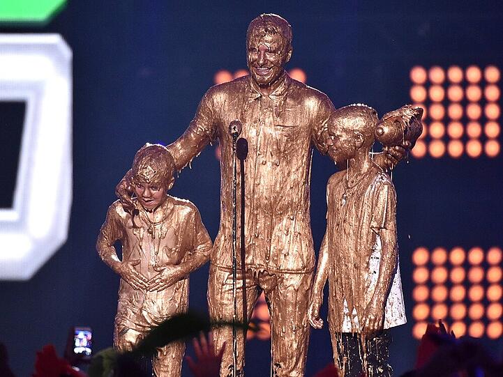 David Beckham und seine Söhne bei den "Kids' Choice Sports Awards"