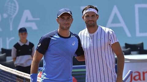 Borna Coric (l) und Grigor Dimitrow haben sich beide mit dem Coronavirus infiziert.