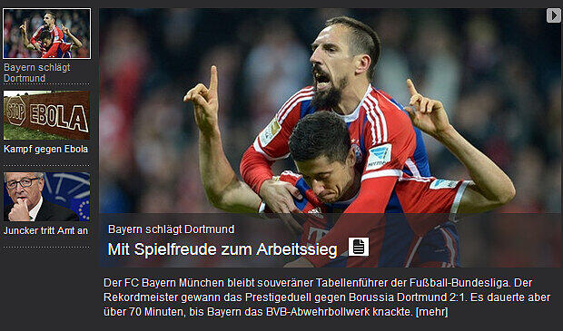 Pressestimmen zum Sieg des FC Bayern gegen Dortmund