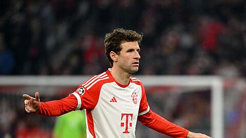 Münchens Thomas Müller in Aktion.