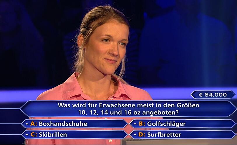 Sabrina Erifopoulos zockte sich bis zu 64.000 Euro - und bis zum Ende der Ausgabe. Sie darf in der kommenden Sendung weiterspielen.
