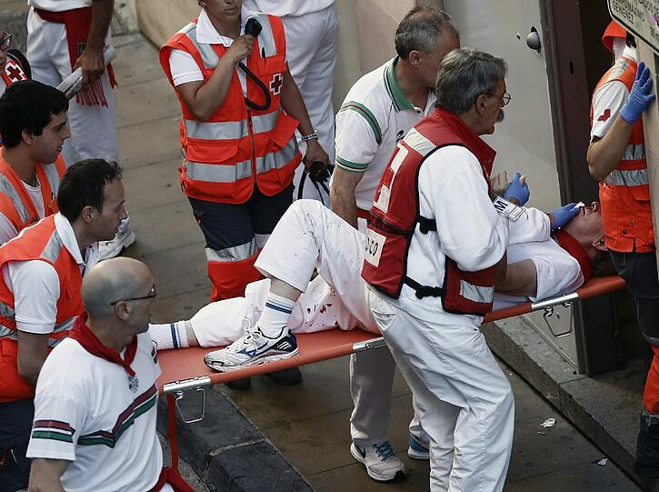 Die Bilder der Stierhatz in Pamplona zum Durchklicken.