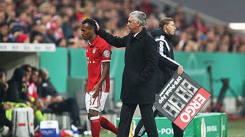 Spielte sich unter Bayern-Trainer Carlo Ancelotti (rechts) zuletzt etwas in den Vordergrund: Julian Green.