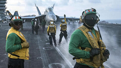 Der Flugzeugträger USS Carl Vinson. Die USA haben als Reaktion auf nordkoreanische Raketentests einen Flottenverband in Richtung der koreanischen Halbinsel entsandt.