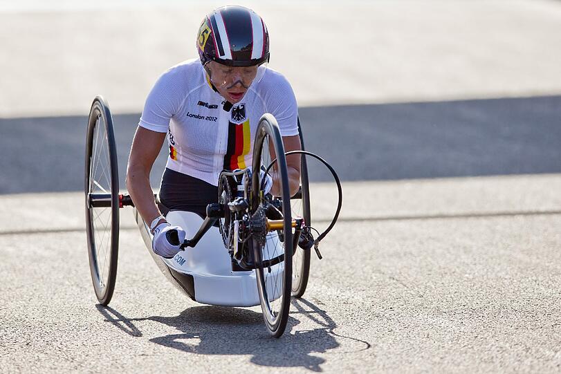 Goldmedaille für Andre Eskau im Radsport: Einzelzeitfahren Straße (H4)