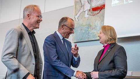 Vor allem f&uuml;r SPD-Chefin Bas hat Merz nette Worte parat.