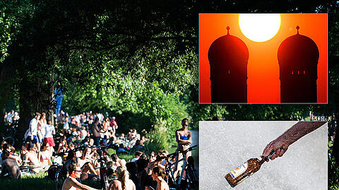 Der Sommer ist endgültig in München angekommen. Da braucht man Abkühlung, ob im Englischen Garten oder mit einem kühlen Bier.