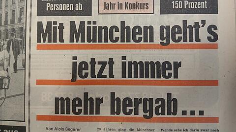 Keine guten Nachrichten: Blick in die AZ im Januar 1975.