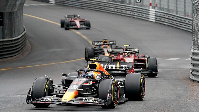 Formel-1-Fahrer Sergio Perez aus Mexico vom Team Oracle Red Bull gewinnt den Großen Preis von Monaco.