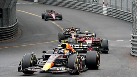 Formel-1-Fahrer Sergio Perez aus Mexico vom Team Oracle Red Bull gewinnt den Großen Preis von Monaco.