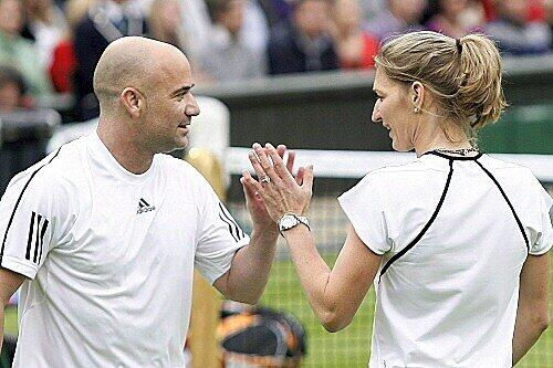 Das Herzpaar des Tennis: Steffi Graf und ihr Ehemann Andre Agassi.