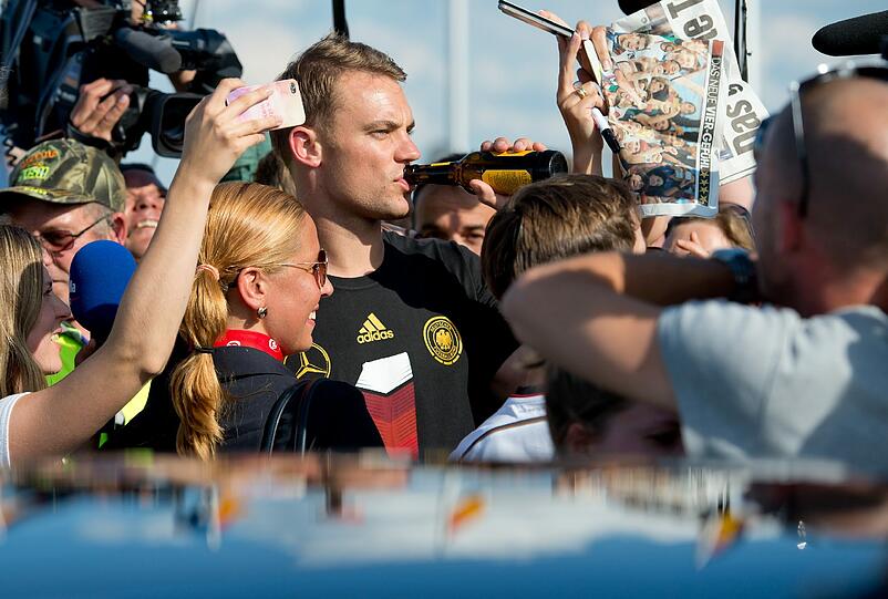 Der beste Torwart der WM, war auch bei den Journalisten ein gern gesehener Gast.