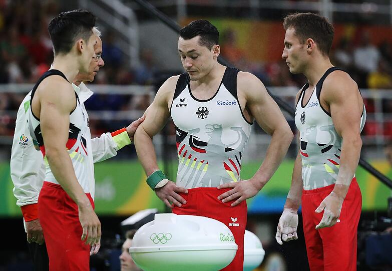 Trotz eines Kreuzbandrisses hat Andreas Toba weitergeturnt. Die Bilder aus Rio.