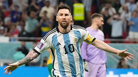 Kapit&auml;n Lionel Messi f&uuml;hrte seine Argentinier gegen Australien zum Sieg.