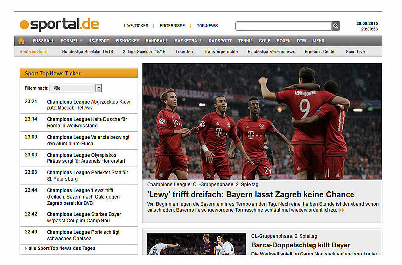 Kein Chance für Zagreb sah man bei "sportal.de".