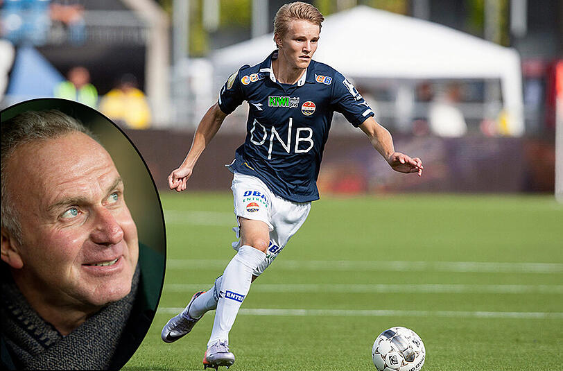 Viele Bräutigame, die um eine schöne Braut kämpfen: Bayerns Vorstandsboss Karl-Heinz Rummenigge zum Wettbieten um Super-Talent Martin Ödegaard.