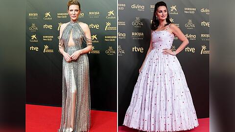 Cate Blanchett (li.) und Penélope Cruz auf dem roten Teppich der Goya Cinema Awards.
