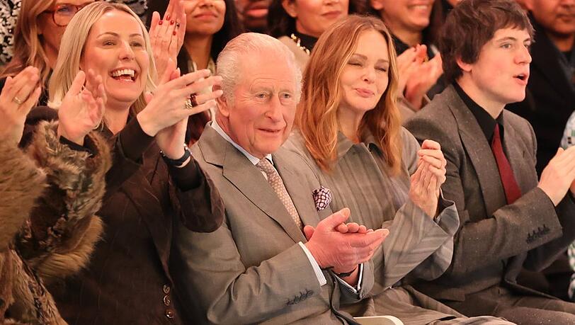 K&ouml;nig Charles III. bei der London Fashion Week am Donnerstag.