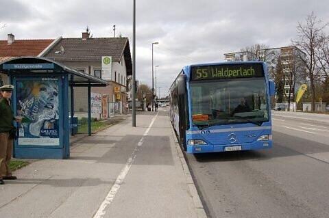 Hier an der Haltestelle der Linie 55 an der Weddigenstraße ereignete sich der Unfall zwischen Radler und Fahrgast.
