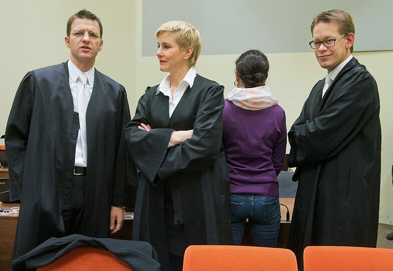 Die Angeklagte Beate Zschäpe am Dienstag im Oberlandesgericht München.