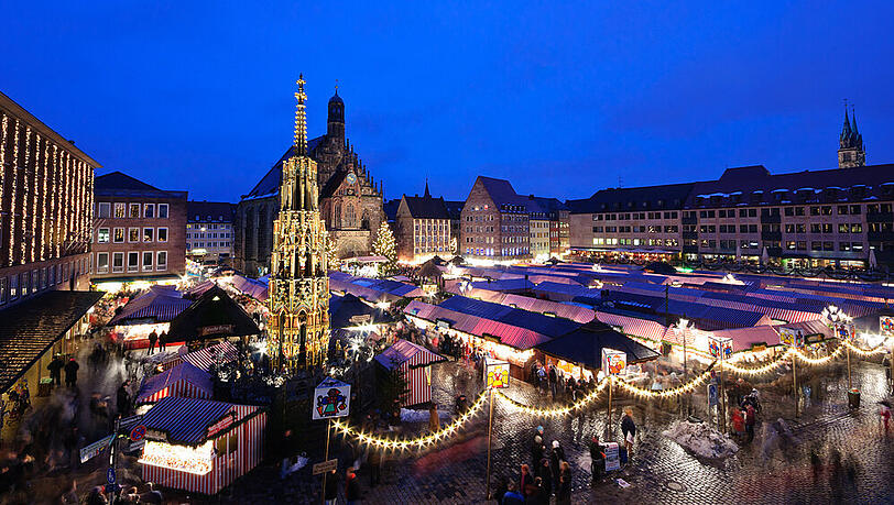 Der Nürnberger Christkindlesmarkt lockt jedes Jahr über zwei Millionen Besucher an Der Nürnberger Christkindlesmarkt lockt jedes Jahr über zwei Millionen Besucher an