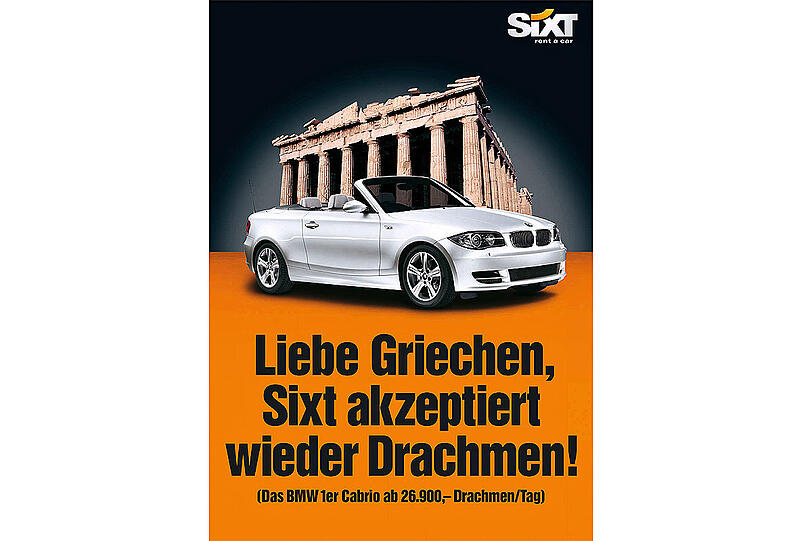 Ob Promi-Affäre, Politik-Aufreger oder Bahnstreik: Sixt nimmt selten Rücksicht auf Verluste &ndash; beweist aber auch oft genug ohne prominenten Prügelknaben Humor. Die besten Webekampagnen zum Durchklicken.