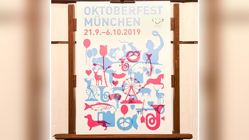 So sah das offizielle Sieger-Plakat der diesjährigen Wiesn aus.