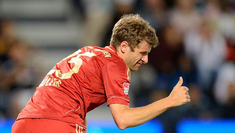 Thomas Müller erzielte beim 5:0 gegen den FC Schalke zwei Tore. Thomas Müller erzielte beim 5:0 gegen den FC Schalke zwei Tore.