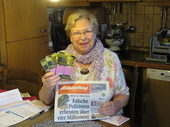 Irmgard Rudl: &bdquo;Ich habe drei Lose bekommen und damit 24 Euro gewonnen. Vielen Dank!&ldquo;