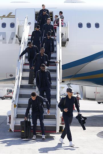 Ankunft in Doha: Die deutsche Nationalelf.