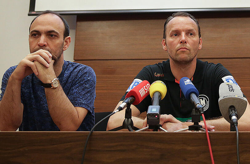 Bob Hanning und Dagur Sigurdsson (rechts).