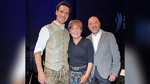 Felix Neureuther mit seinen Eltern Rosi Mittermaier und Christian Neureuther.